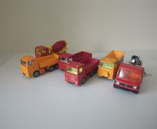 Set of 6 Vintage Siku Diecast Trucks