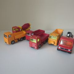 Set of 6 Vintage Siku Diecast Trucks