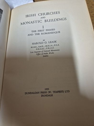 Vintage Irish Churches and Monastic Buildings Volume I Brown Jacket Bookshop 1955