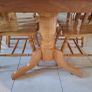 solid oak extendable table and six chairs Image 3