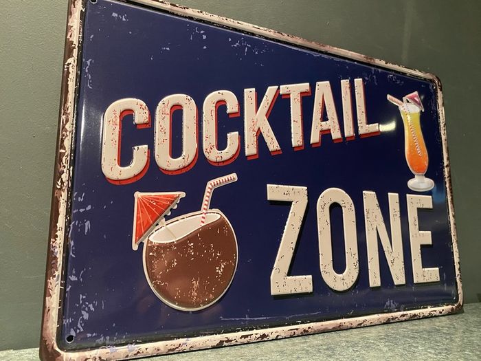 Cocktail zone Tin Metal sign