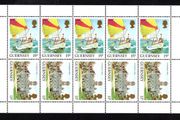 1987 Guernsey GB1.30 Stamp Booklet Pane (ex cover showing Weighbridge, St Peter Port) Mint Never Hinged (MNH)