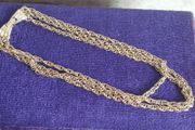 Vintage gold tone multi chain necklace with beautiful clasp.