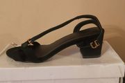 Black sandal heels size 5 new in box