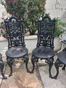 cast iron garden chairs