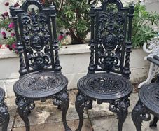 cast iron garden chairs