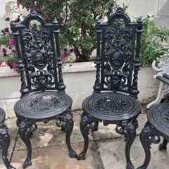 cast iron garden chairs
