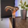 Unique Handmade Walking Stick, Kitty with Celtic Knot Handle, Never Used Image 7
