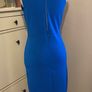 Dress blue warehouse long knitted stitching Image 2