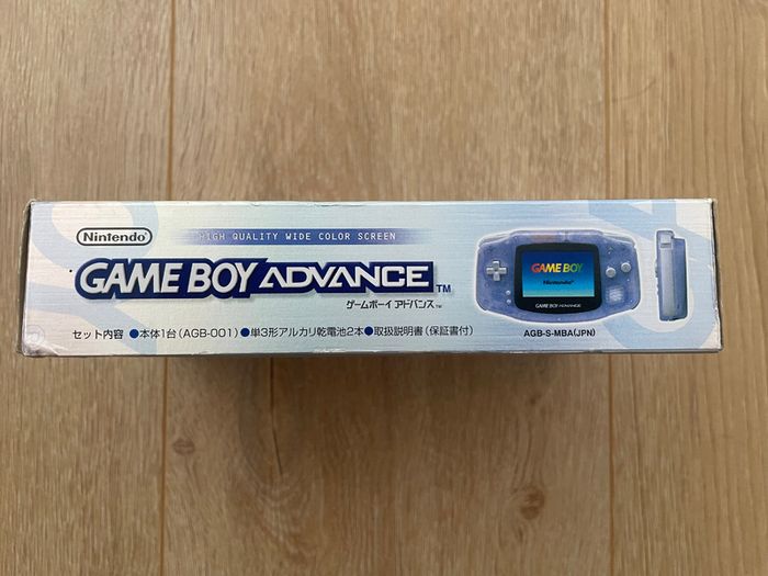 Nintendo Gameboy Advance AGB-001 Milky Blue Boxed with Manual and FlashCard 2GB