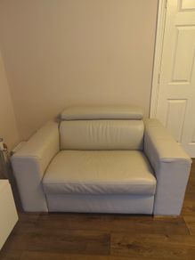 DFS Luxury Leather Armchair / Single Sofa Bed - New Mattress (never used)! - Dublin