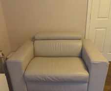 DFS Luxury Leather Armchair / Single Sofa Bed - New Mattress (never used)! - Dublin