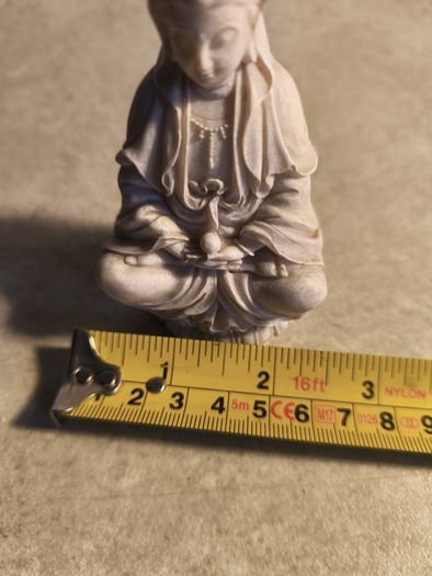 Vintage Chinese Buddhism Quan Yin Kwan-yin White Resin.