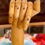 Antique Articulated Wooden Hand Arm Decorative from the Dents Glove Factory Worcester England Image 10