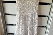 Massimo Dutti off white cotton dress