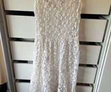 Massimo Dutti off white cotton dress