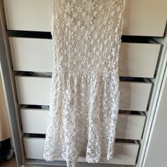 Massimo Dutti off white cotton dress