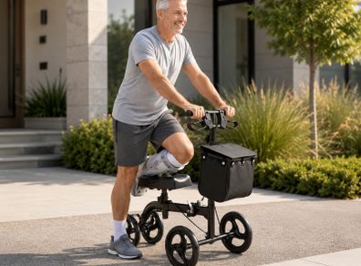 Folding Knee Scooter for Foot and Ankle Injury Recovery
