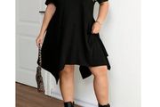 Black Tunic Dress size 20 + matching long necklaces available