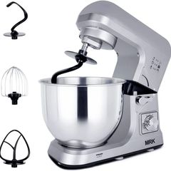 MK36C Food Stand Mixer 1000W 5L Mixing Bowl 6 Speeds Control Kitchen Machine with Beater, Dough Hook & Whisk(Grey)