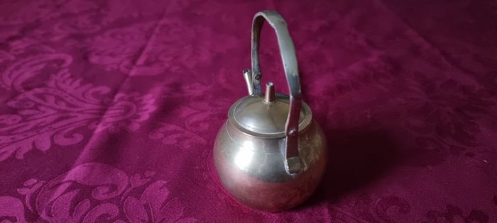Vintage Solid Brass Decorative Small Tea Pot Ornament With Lid