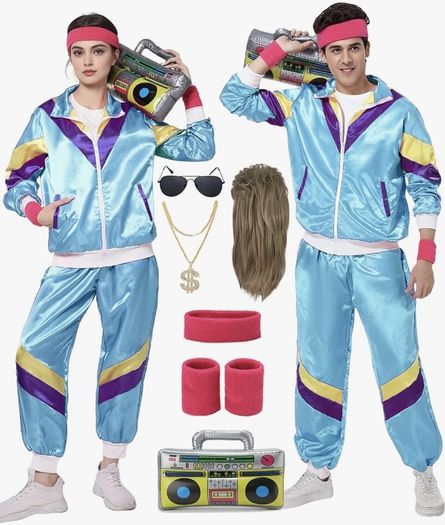 80s Tracksuit Costume for Adults