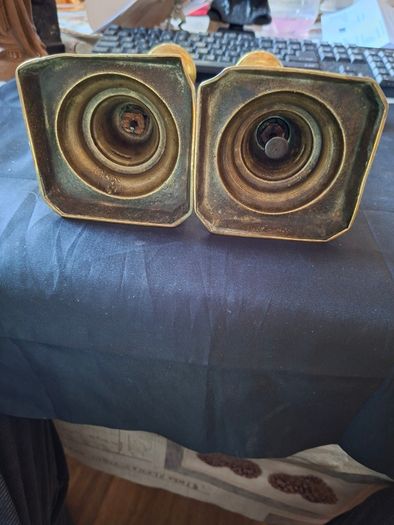 Beautiful Pair of Victorian Brass Candlesticks, Postage Available or collection
