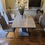 grey glass top dining table (Extendable Image 3