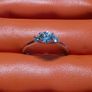 GIA Certified 0.50ct "Triple Excellent" Diamond Trilogy Ring Image 2