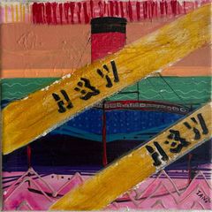 Original Painting Titanic Art Rainbow Art