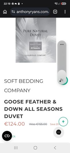 Down Duvet New King Size