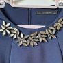 Navy Jeweled Zara Dress Image 3