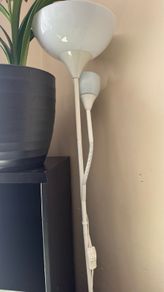 Ikea white floor lamp with reading light