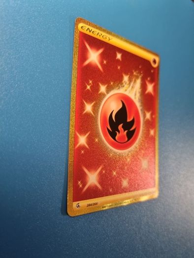 Fire Energy Gold Holo Rare Pokemon Card from Fusion Strike