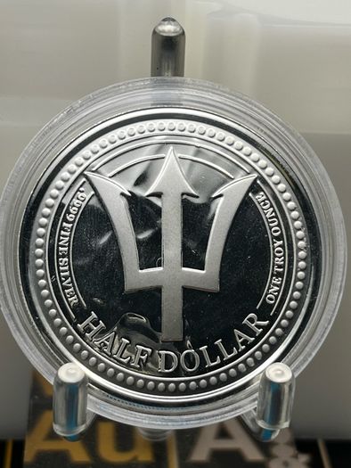 1oz Fine 9999 Silver Bullion Trident 2024 Coin.