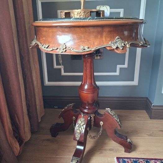 round marble top antique table