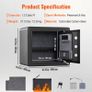 Safe, 33.9 L Home Safe, Steel Security Safe with Digital Keypad and 2 Keys, Cabinet Safe with Fire-proof Bag, Protect Cash, Gold, Jewelry, Documents for Home, Hotel, 40.1 x 30.0 x 35.1 cm Image 2
