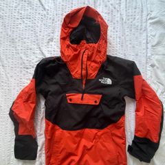 THE NORTH FACE Mountain Waterproof Shell Jacket (Orange/Black) Small (S)