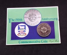 1983 Falkland Islands 150th Anniversary 50p Commemorative Coin Pack