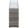 Garden Raised Bed with 2 Pots 90x20x40 cm Poly Rattan Grey Image 3