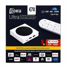 Zoku Ultra C5 Pro TV Box  4gb RAM 64GB storage Quad core processor