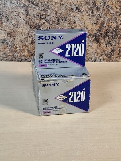 Sony Qd 2120 Mini Data Cartridges 120mb 4gb X 5 Brand New Sealed