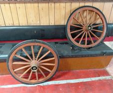 Vintage Wooden Cart Wheels - Excellent Condition