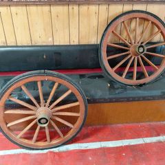 Vintage Wooden Cart Wheels - Excellent Condition