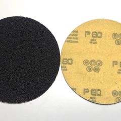 100PC 115mm Velcro Silicone Carbide Disc Pads 80 GRIT FREE BACKER