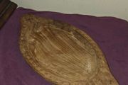 Vintage Hand Carved Wooden Serving Tray
