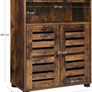 Bathroom cabinet, bathroom cabinet, 60 x 30 x 80 cm, storage cabinet, lamellar doors, open compartment, adjustable shelf level, vintage brown Image 2