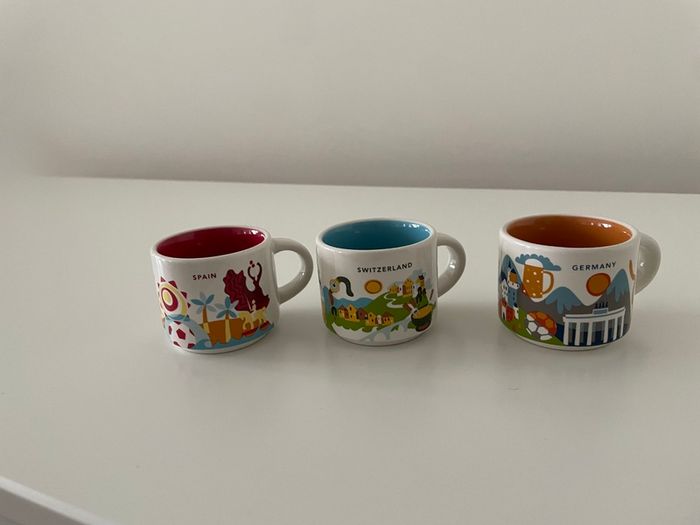 Three Starbucks Espresso mugs