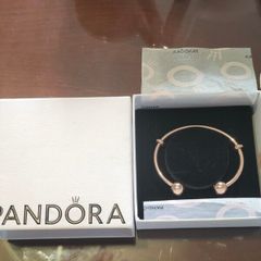 Pandora bangle bracelet 14k rose gold plated