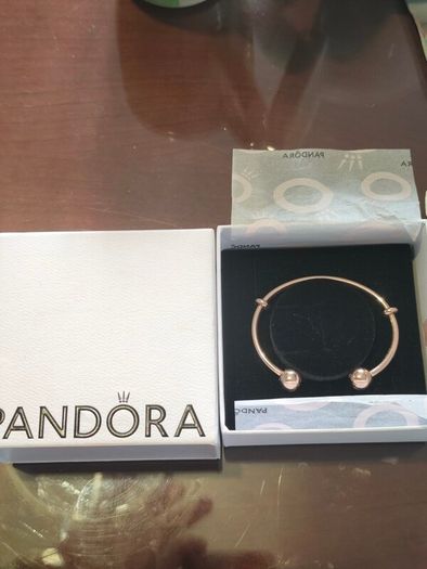 Pandora bangle bracelet 14k rose gold plated